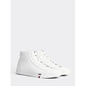 

Tenis Tommy Hilfiger De Piel Y Corte Alto Con Cinta Distintiva talla: 27.5