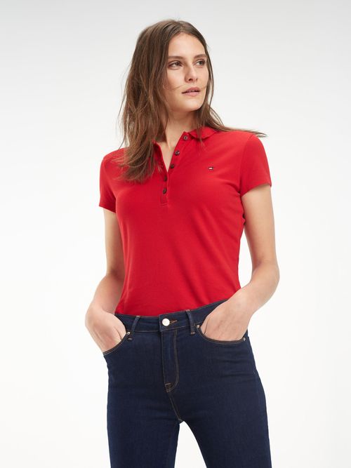 Playera Acanalada Con Logo Y Corte Cropped | Tommy Hilfiger - Tienda en  Línea