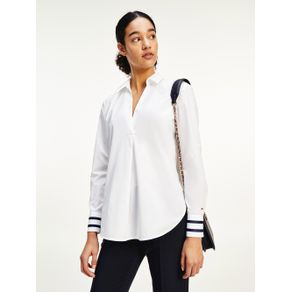 

Blusa Tommy Hilfiger De Algodón Con Puños A Contraste Talla: 32