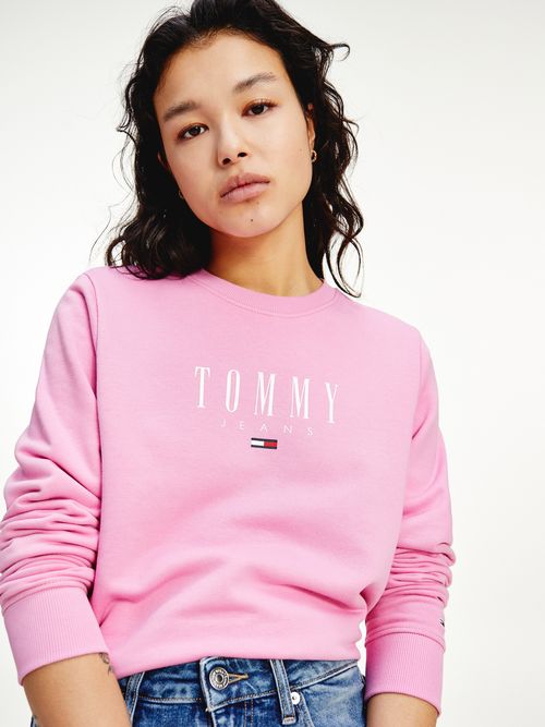 Venta > sudadera tommy hilfiger rosa > en stock