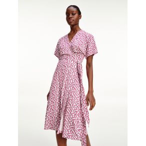 

Vestido Tommy Hilfiger Midi Cruzado De Punto De Viscosa Talla: L