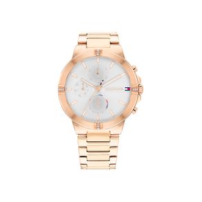 

Reloj Tommy Hilfiger Metálico Con Carátula Aperlada Talla: ÚNICA