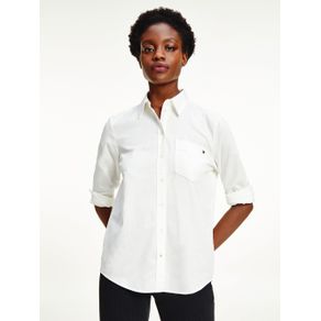 

Camisa Tommy Hilfiger Amplia En Sarga De Algodón Talla: 40