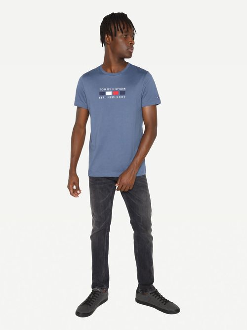 Camiseta-de-algodon-organico-con-logo-bordado-Tommy-Hilfiger