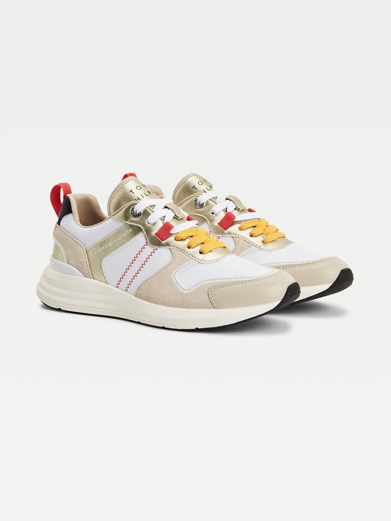Tenis Retro Con Mezcla De Texturas | Tommy Hilfiger - Tienda en Línea