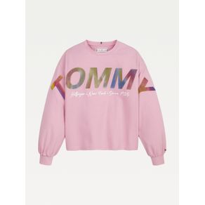 

Playera Tommy Hilfiger De Manga Larga Con Logo Metalizado Para Niña Talla: 16