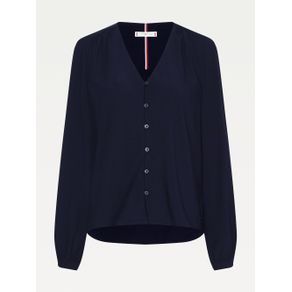 

Blusa Tommy Hilfiger Viscosa De Cuello V Talla: 34