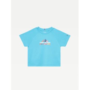 

PLAYERA TOMMY HILFIGER CON ESTAMPADO DE PURPURINA PARA NIÑA DE NIÑA Talla: 8