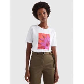 

PLAYERA TOMMY HILFIGER DE ALGODÓN ORGÁNICO ESTAMPADA DE MUJER Talla: XS