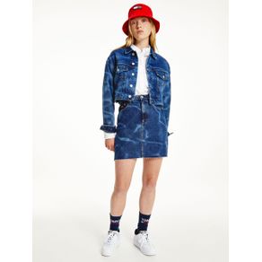 

FALDA TOMMY JEANS DE JEANS CORTE MOM CON EFECTO DESTEÑIDO DE MUJER Talla: 28
