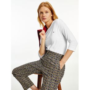 

Playera Tommy Hilfiger De Cuello Barco Y Corte Slim Talla: XS