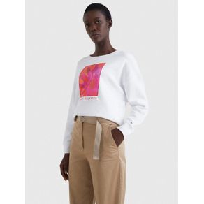

SUDADERA TOMMY HILFIGER DE CORTE AMPLIO CON FLOR ESTAMPADA DE MUJER Talla: XL