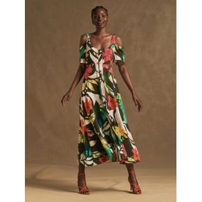 

VESTIDO TOMMY HILFIGER LARGO DE SEDA CON ESTAMPADO HAWAIANO DE MUJER Talla: 32