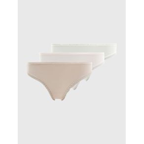 

Paquete De 3 Tangas De Microfibra Con Encaje Talla: L