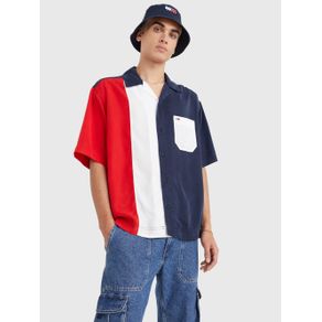 

CAMISA TOMMY JEANS COLOR BLOCK CON CUELLO CUBANO DE HOMBRE Talla: M