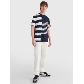

PLAYERA TOMMY HILFIGER ICONS DE RAYAS MIXTAS DE HOMBRE Talla: XS
