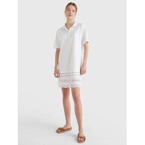 

VESTIDO TOMMY HILFIGER TIPO POLO CON BAJO CALADO DE MUJER Talla: L