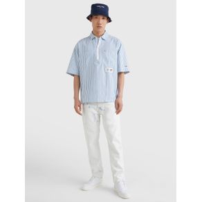 

CAMISA TOMMY JEANS DE ALGODÓN CON RAYAS Y CREMALLERA DE HOMBRE Talla: L
