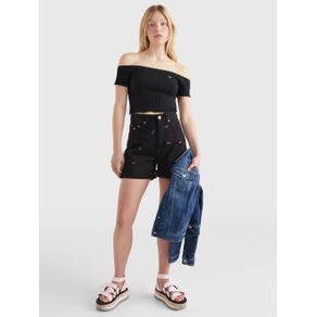 

PLAYERA TOMMY JEANS CROPPED DE HOMBROS CAÍDOS DE MUJER Talla: XL