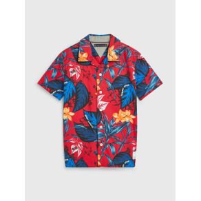 

CAMISA TOMMY HILFIGER DE MANGA CORTA CON ESTAMPADO TROPICAL PARA NIÑO Talla: 12