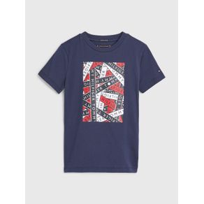 

Playera Tommy Hilfiger De Algodón Con Logo De Cintas Para Niño Talla: 12