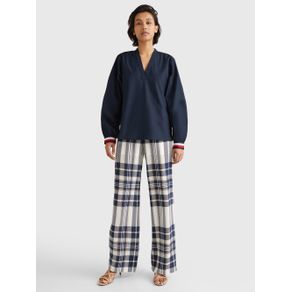 

BLUSA TOMMY HILFIGER CON PUÑOS DISTINTIVOS DE MUJER Talla: 32
