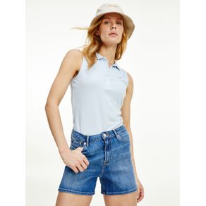 

POLO TOMMY HILFIGER SIN MANGAS DE ALGODÓN ELÁSTICO DE MUJER Talla: S