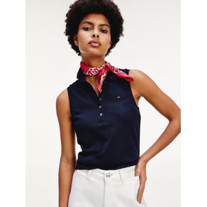 

POLO TOMMY HILFIGER SIN MANGAS DE ALGODÓN ELÁSTICO DE MUJER Talla: XS