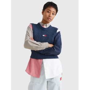 

Suéter Tommy Jeans Cropped Sin Mangas Y Con Parche Talla: L