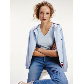 

PLAYERA TOMMY HILFIGER ESSENTIALS DE MEDIA MANGA Y CORTE SLIM DE MUJER Talla: XS