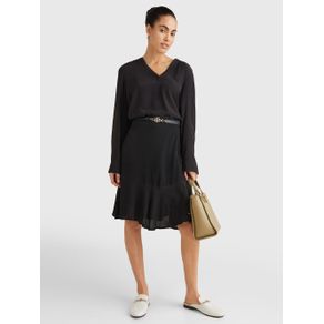 

BLUSA TOMMY HILFIGER DE CORTE AMPLIO CON CUELLO DE PICO DE MUJER Talla: 32