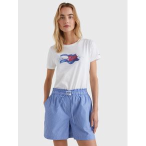 

PLAYERA TOMMY HILFIGER CON LOGO ONDULANTE DE MUJER Talla: XS