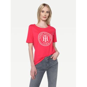 

PLAYERA TOMMY HILFIGER CON LOGO ESTAMPADO DE MUJER Talla: XS