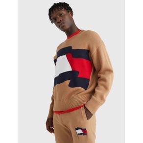 

SUÉTER TOMMY HILFIGER DE CUELLO REDONDO CON LOGO ONDULANTE DE HOMBRE Talla: M