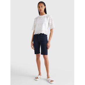 

BLUSA TOMMY HILFIGER DE CORTE AMPLIO CON DISEÑO CALADO DE MUJER Talla: 32
