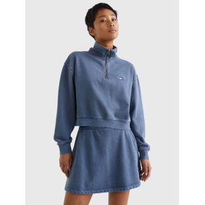 

SUDADERA TOMMY JEANS AMPLIA CON CIERRE DE UN CUARTO DE MUJER Talla: L