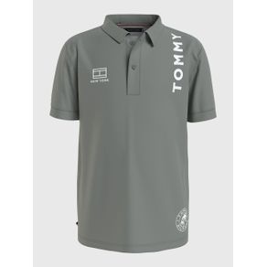 

POLO TOMMY JEANS DE ALGODÓN ORGÁNICO CON LOGOS PARA NIÑO Talla: 16