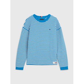 

Suéter Tommy Jeans De Rayas Con Punto Gofrado Para Niño Talla: 10