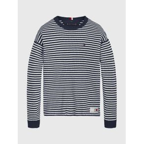 

Suéter Tommy Jeans De Rayas Con Punto Gofrado Para Niño Talla: 12
