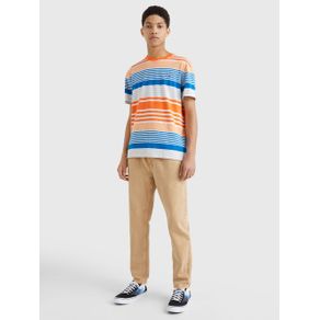 

PLAYERA TOMMY JEANS DE ALGODÓN ORGÁNICO A RAYAS DE HOMBRE Talla: M