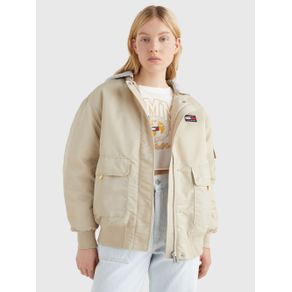 

CHAMARRA TOMMY JEANS BOMBER CON GORRA Y PARCHE DE MUJER Talla: L