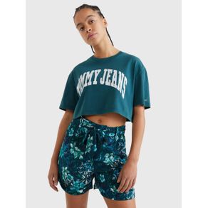 

PLAYERA TOMMY JEANS OVERSIZE DE ESTILO UNIVERSITARIO DE MUJER Talla: L