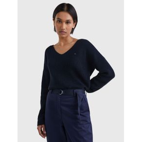 

SUÉTER TOMMY HILFIGER AMPLIO DE PUNTO A CONTRASTE DE MUJER Talla: L