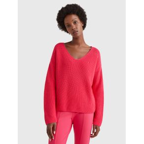 

SUÉTER TOMMY HILFIGER AMPLIO DE PUNTO A CONTRASTE DE MUJER Talla: S