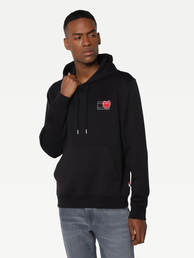 Sudadera Con Gorro Y Estampado De Valentines | Tommy Hilfiger - Tienda en  Línea