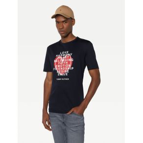

PLAYERA TOMMY HILFIGER CON ESTAMPADO DE CORAZÓN DE HOMBRE Talla: XS