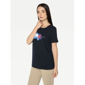 

PLAYERA TOMMY HILFIGER CON LOGO ONDULANTE DE MUJER Talla: S