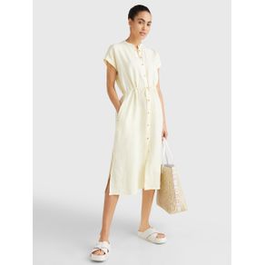 

VESTIDO TOMMY HILFIGER CAMISERO MIDI DE LINO Y CORTE AMPLIO DE MUJER TALLA: 32