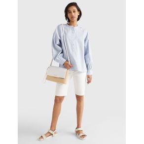 

BLUSA TOMMY HILFIGER DE VAINICA CON CUELLO HENLEY DE MUJER TALLA: 32