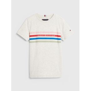 

PLAYERA TOMMY HILFIGER CON LOGO Y RAYAS PARA NIÑO Talla: 10